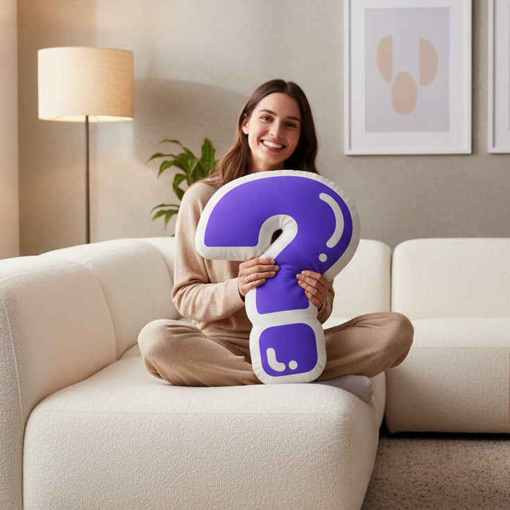 Question Mark Pillow — Sit With It