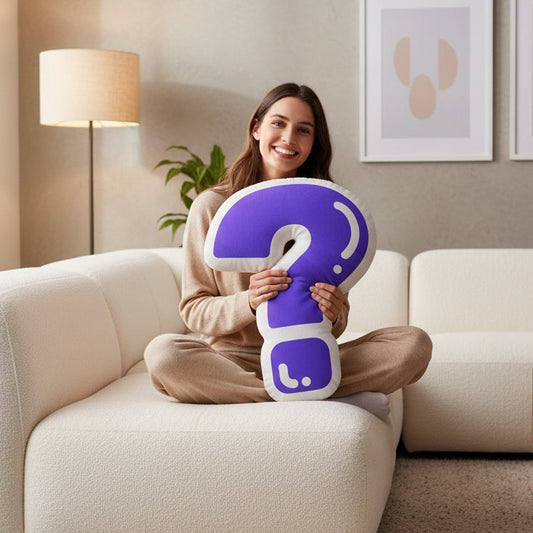 Question Mark Pillow — Sit With It