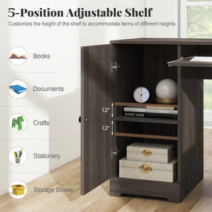 66 Inch L-Shaped Writing Study Workstation Computer Desk with Drawers
